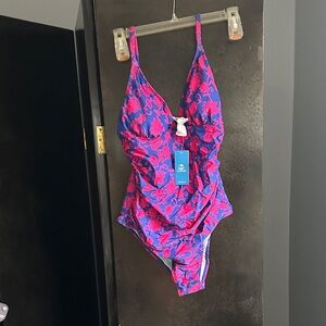 Cupshe One Piece Swimsuit - Pink and Blue